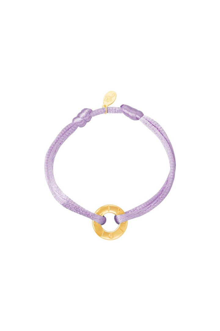 Satijnen Armband Love Live Lila