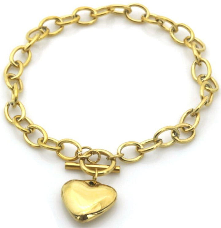 Schakelarmband Hart Goud
