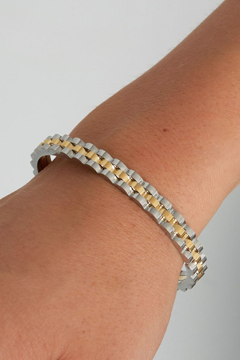 Schakelarmband Valentijn Goud Zilver