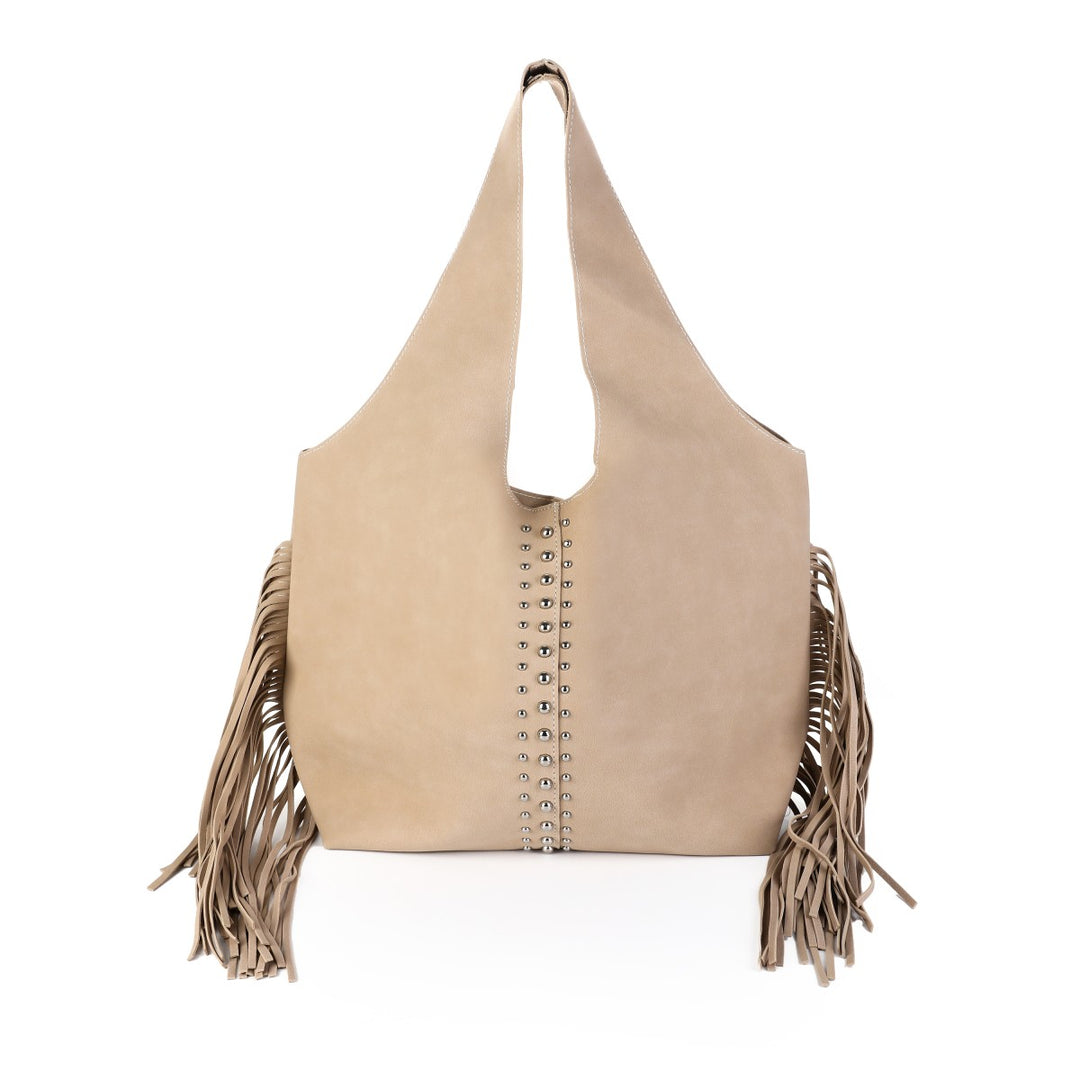 Schoudertas Cowboy Fringe Beige