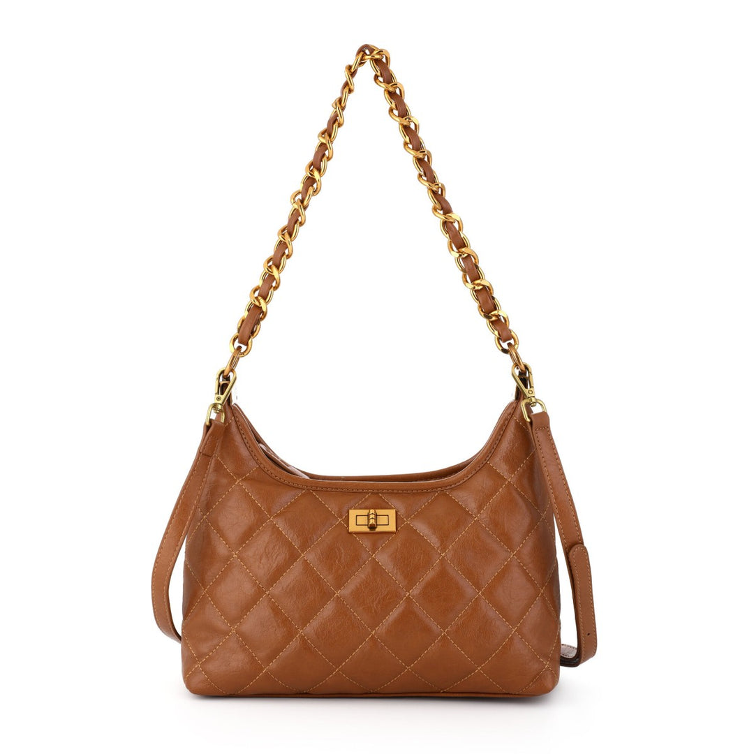 Schoudertas Glamour Camel