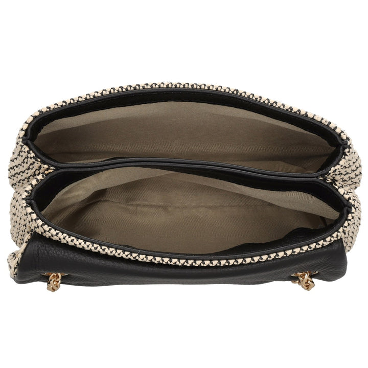 Schoudertas Luxury Elisa Zwart Beige