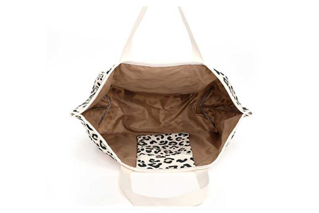 Schoudertas Shopper Bali Natural Panter