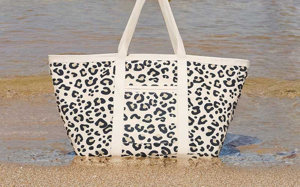 Schoudertas Shopper Bali Natural Panter