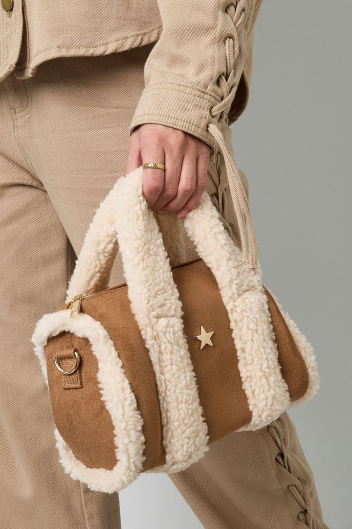 Schoudertas Teddy Star Camel