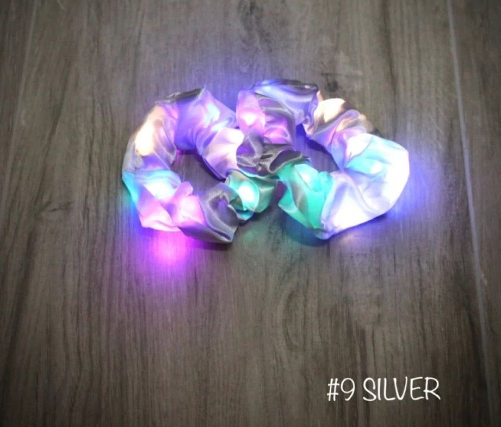 Scrunchie Met Led Zilver