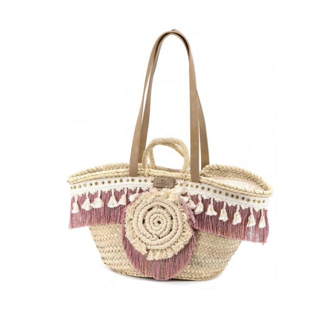 Simosastre Adela Rosa Capazo Beach Bag