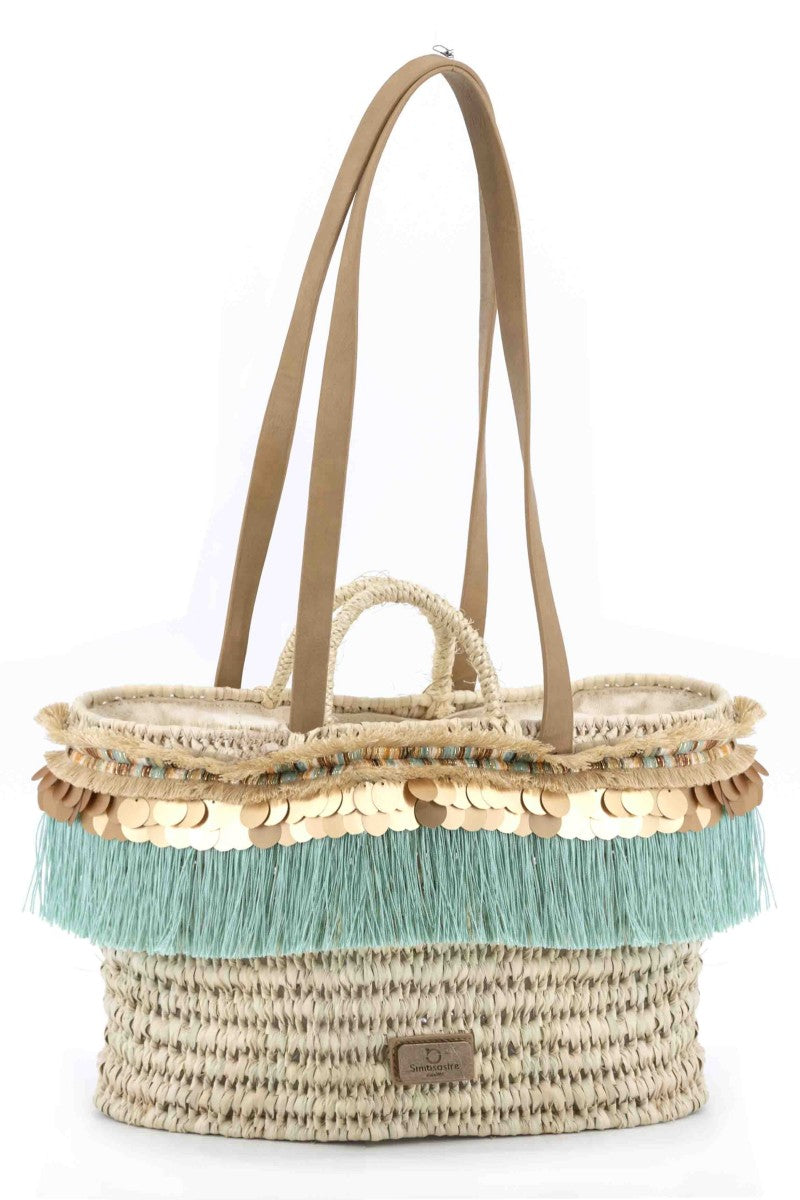 Simosastre Queen Jade Blue Shopper Nudos Bag