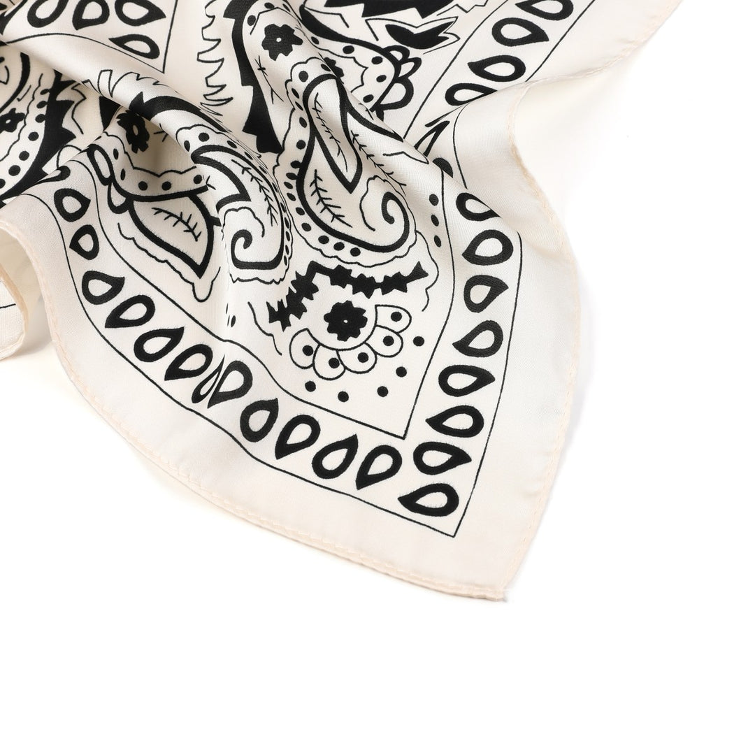 Sjaal Multi Hoofd Haar Nek Sjaal Paisley Wit
