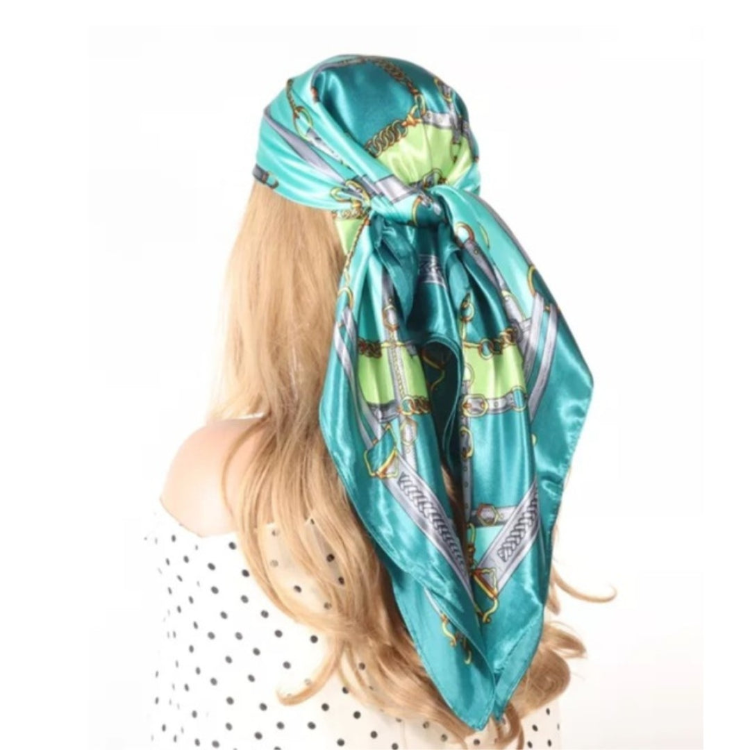 Sjaal Multi Hoofd Sjaal Haar Sjaal Classy Blauw Groen