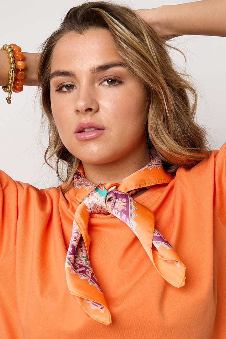 Sjaal Multi Hoofdsjaal Haarsjaal Neksjaal Classy Orange Fever