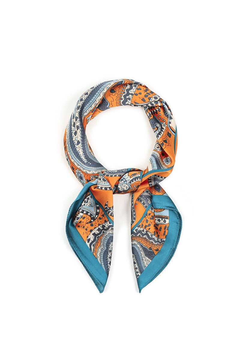 Sjaal Multi Hoofdsjaal Haarsjaal Neksjaal Classy Paisley Oranj