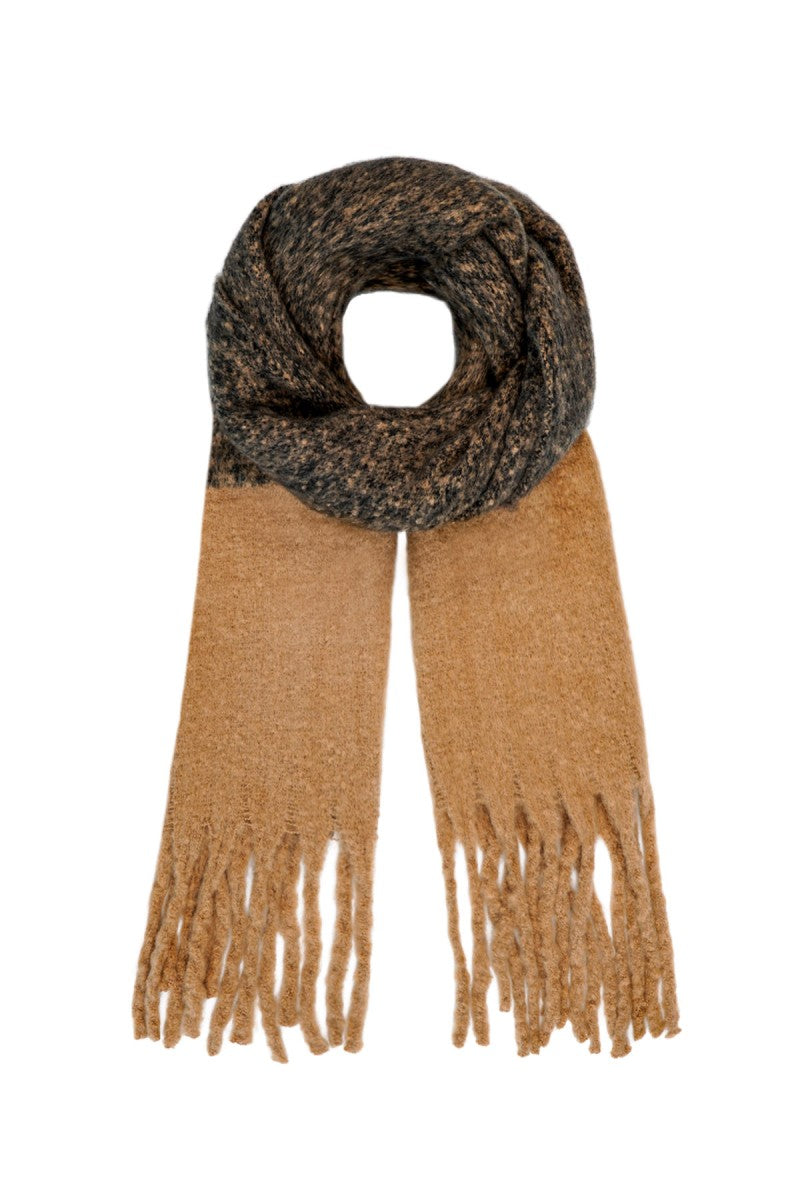 Sjaal Winter Camel Black