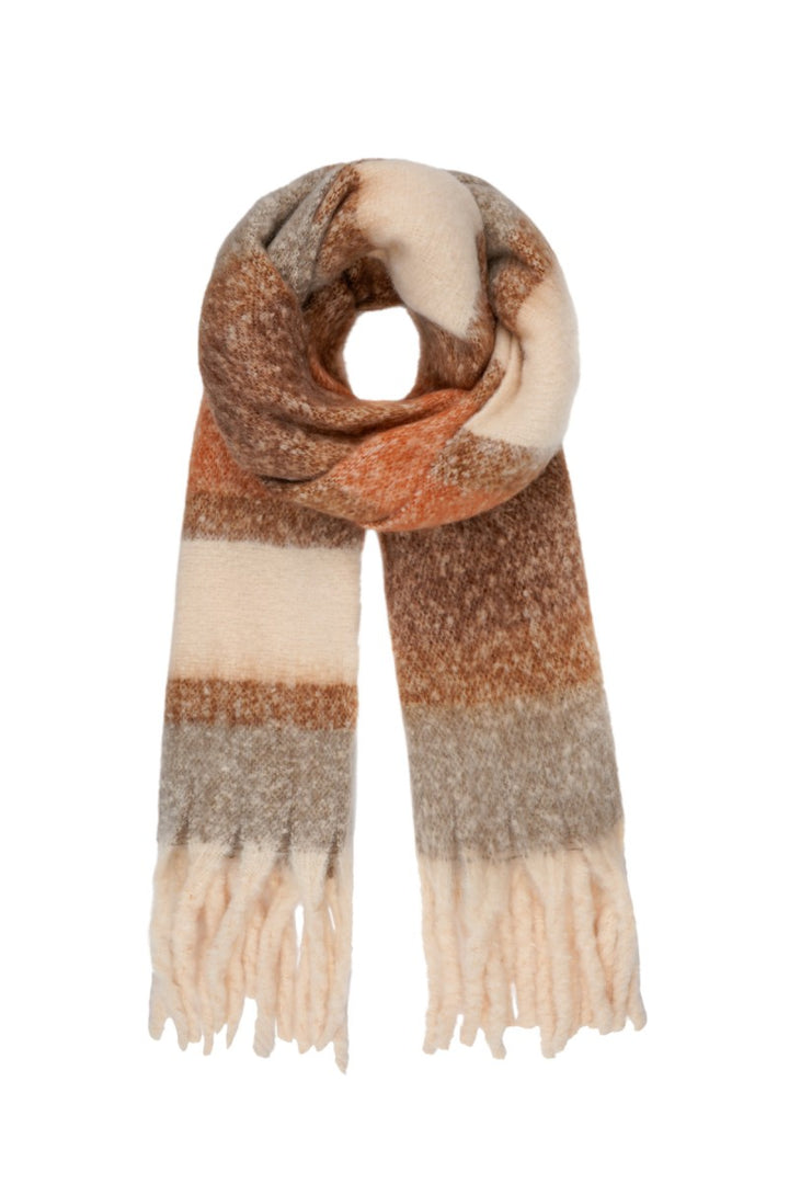 Sjaal Winter Stripe Blocks Multi Bruin