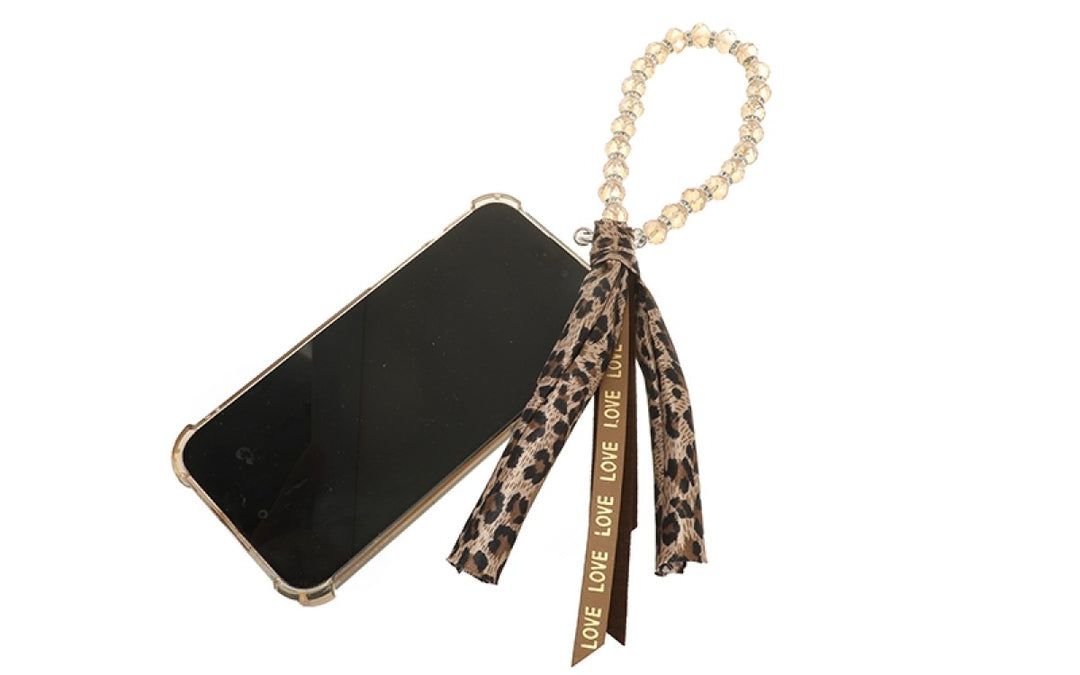 Sleutelhanger Bag Charm Telefoonkoord Amber Champagne