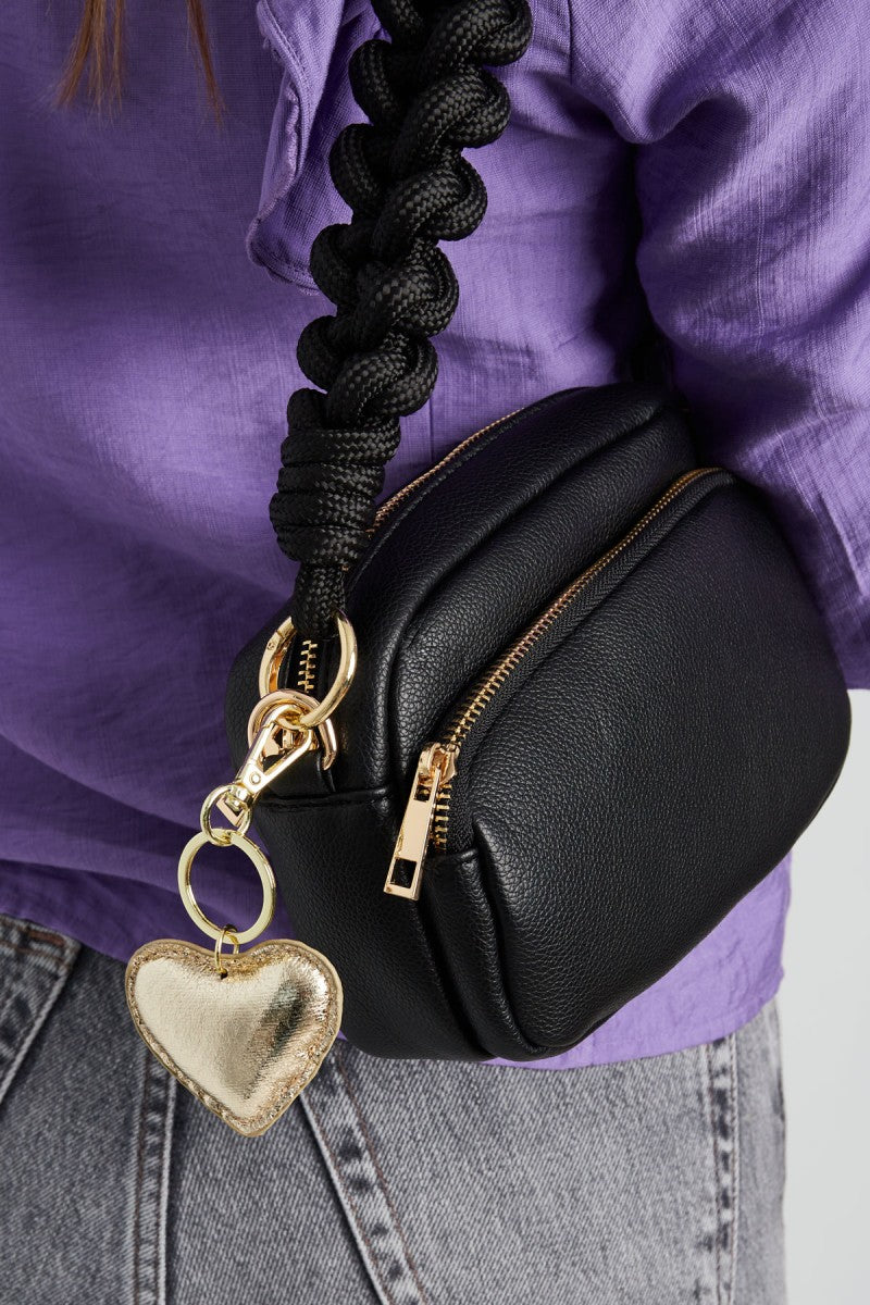 Sleutelhanger Hart Metallic Bruin