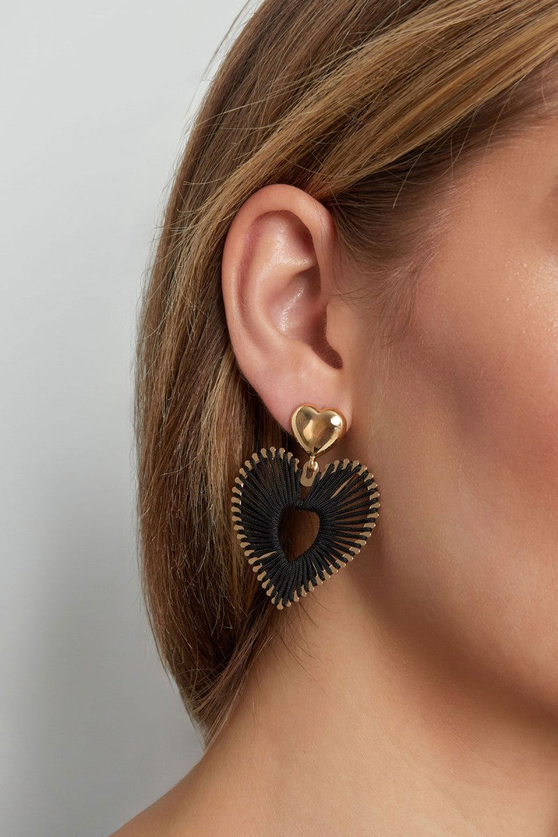 Statement Oorbellen A Touch Of Love Blauw