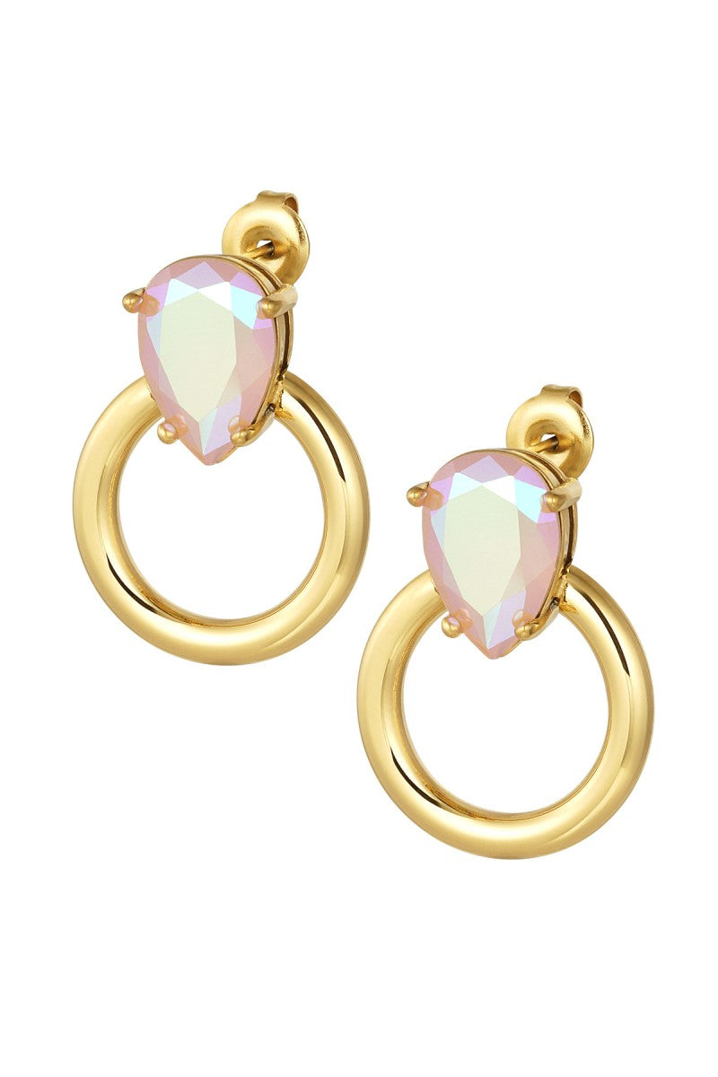 Statement Oorbellen Hoops Zirkonia Wit