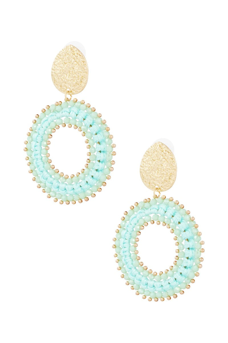 Statement Oorbellen Ibiza Vibe Mint