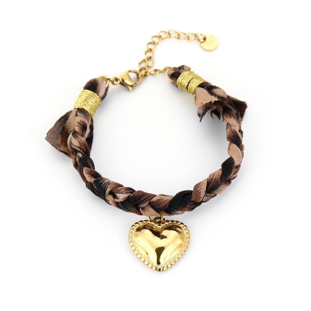 Armband | Gevlochten | Heart
