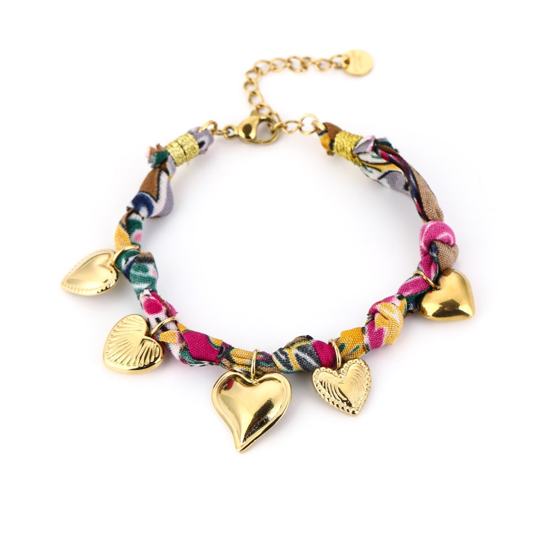 Armband | Gevlochten | Multiple Hearts