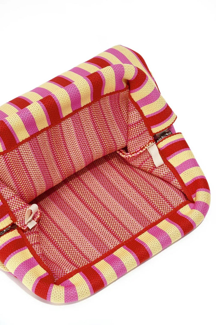 Strandtasje / Clutch Saartje | Festive Stripes