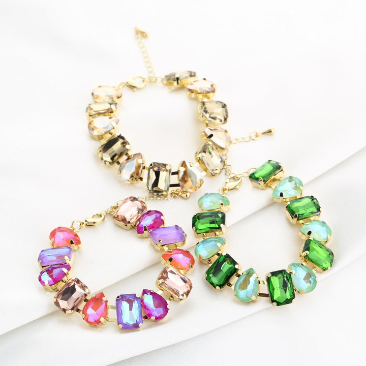 Strass Armband Colour Groen