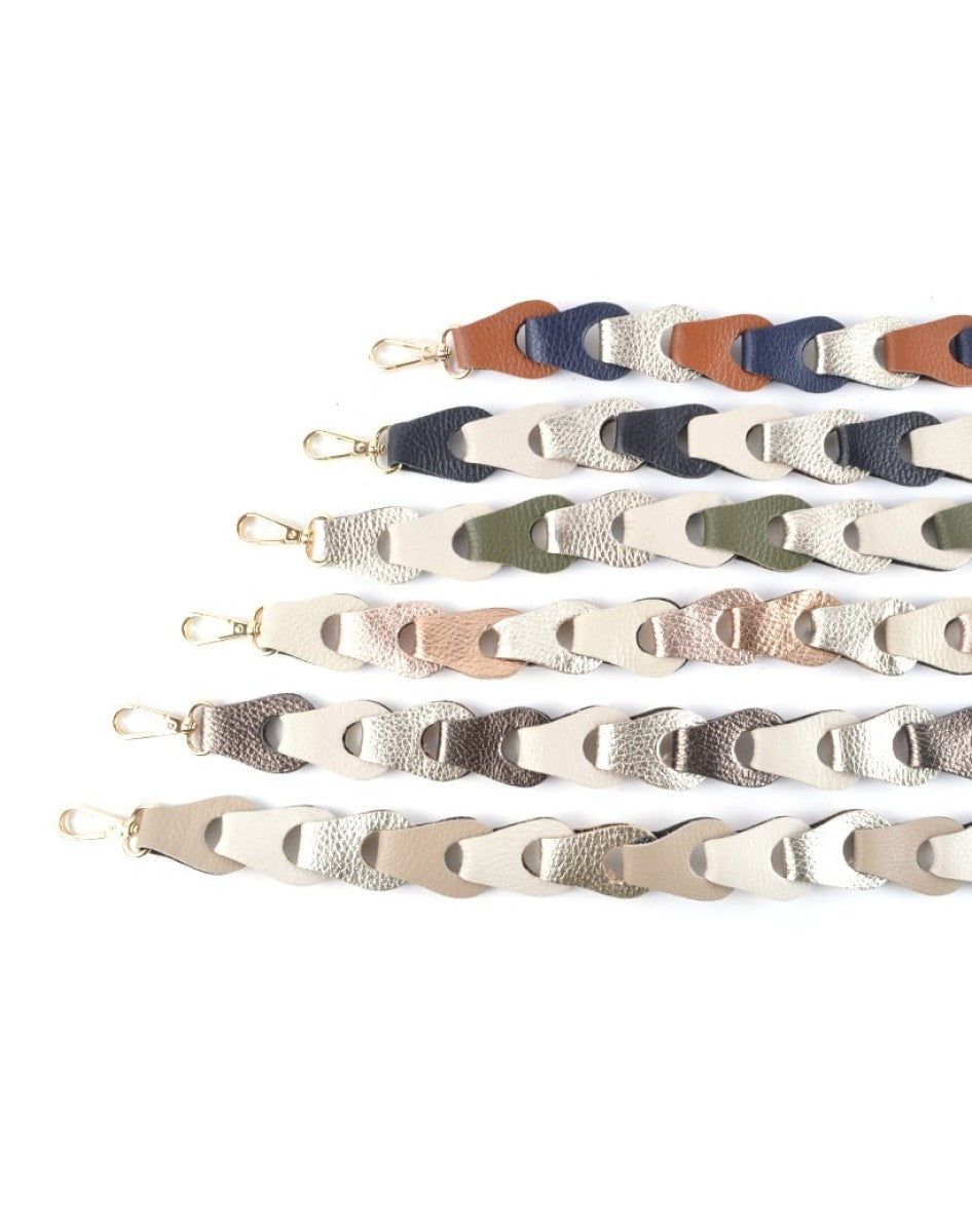 Tassenriem Bag Strap Telefoonkoord Gevlochten Leer Ironmetal