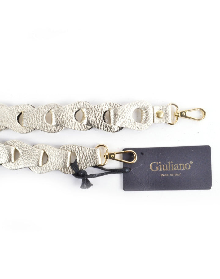 Tassenriem Bag Strap Telefoonkoord Gevlochten Leer Metallic Lic