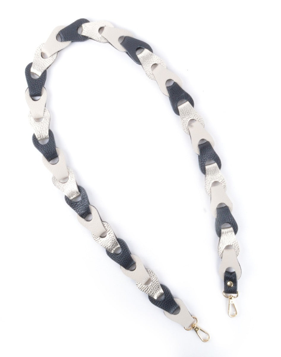 Tassenriem Bag Strap Telefoonkoord Gevlochten Leer Metallic Lic