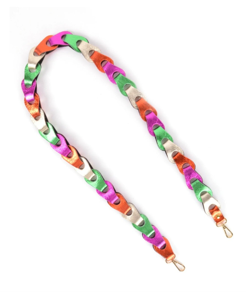 Tassenriem Bag Strap Telefoonkoord Gevlochten Leer Metallic Ora