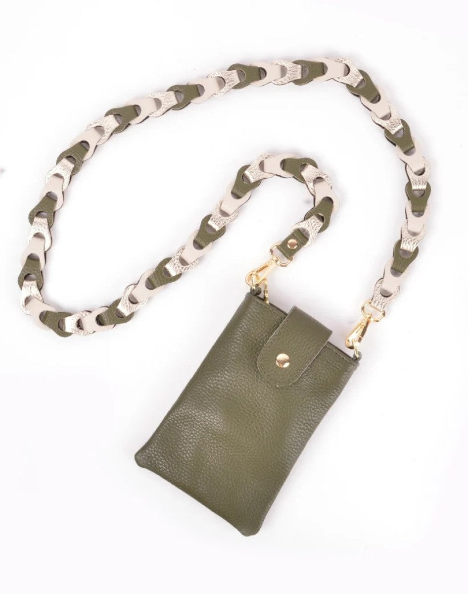 Tassenriem Bag Strap Telefoonkoord Gevlochten Leer Small Metall