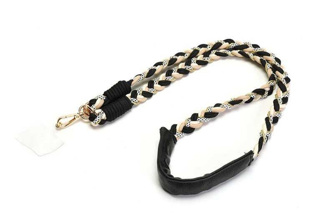 Telefoonkoord Gevlochten Luxury Senna Black Mix