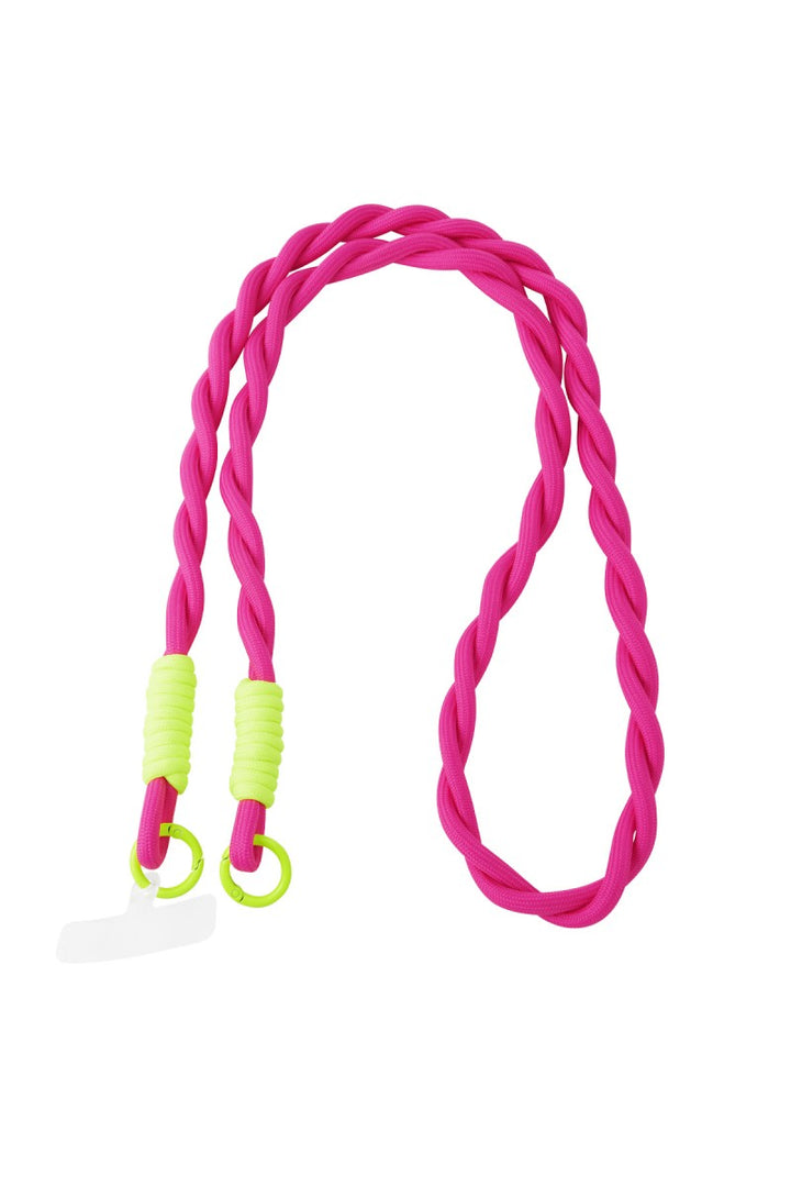 Telefoonkoord Twisted Fuschia Groen