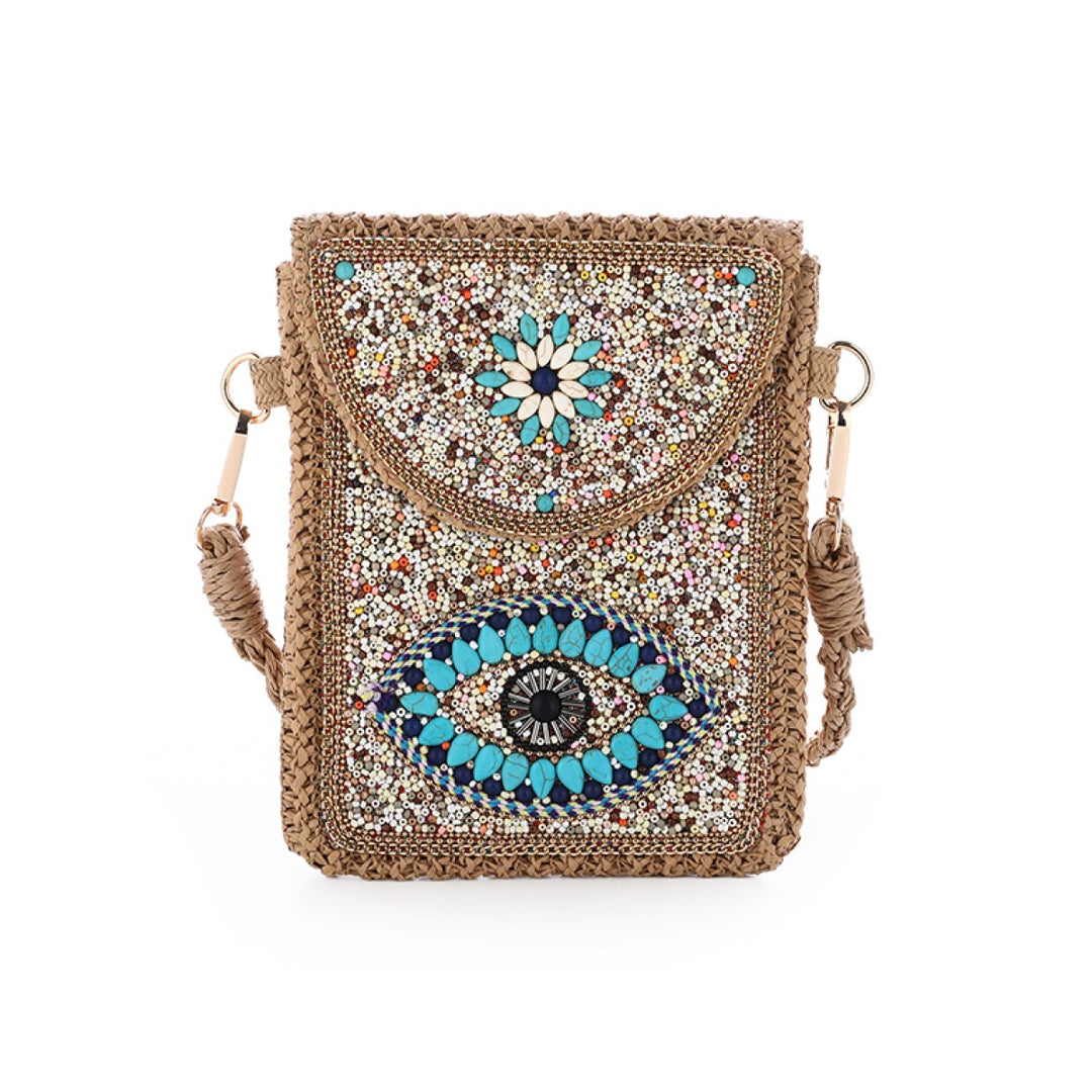 Telefoontasje Boho Beads Blauw