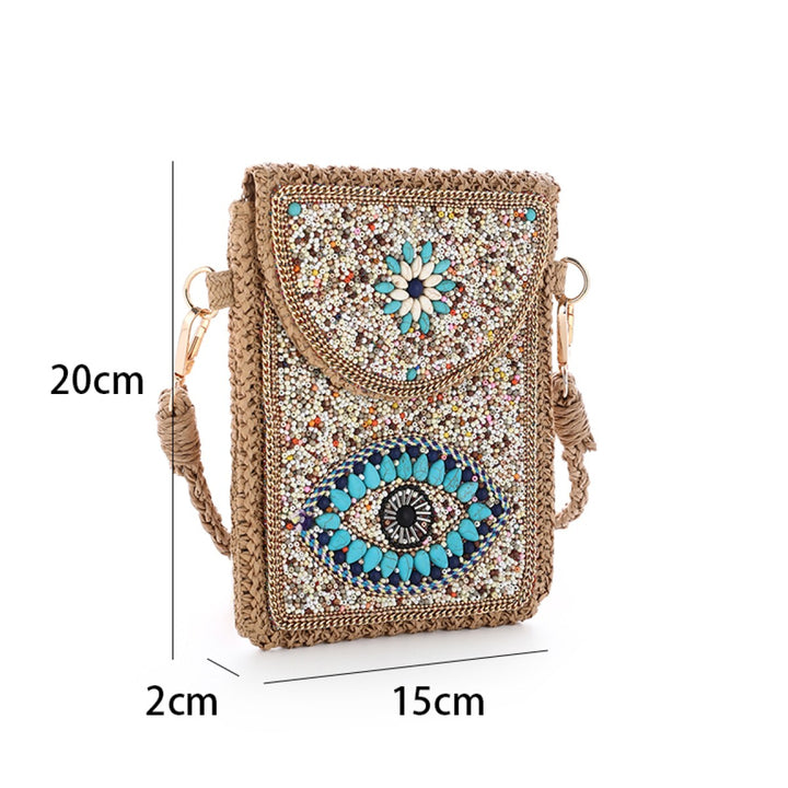 Telefoontasje Boho Beads Blauw