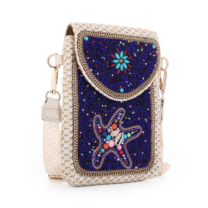 Telefoontasje Boho Beads Navy