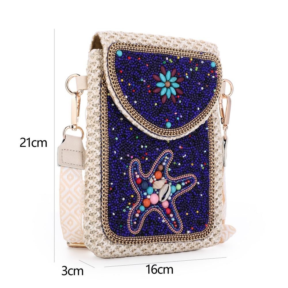Telefoontasje Boho Beads Navy