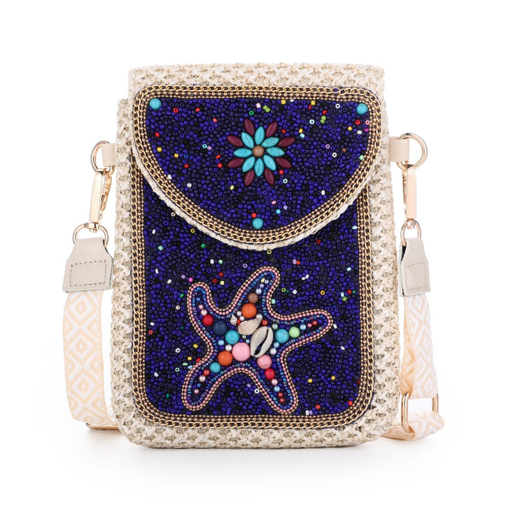 Telefoontasje Boho Beads Navy