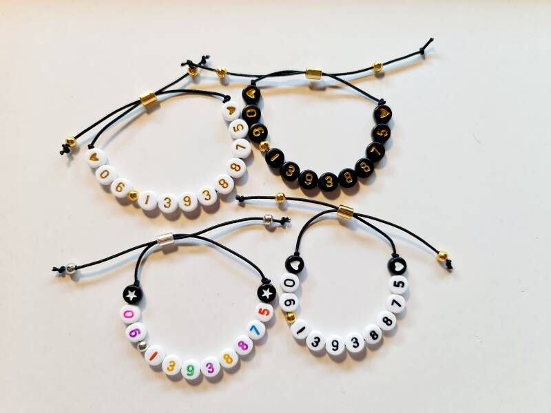 Verstelbare Armband Met Telefoonnummer
