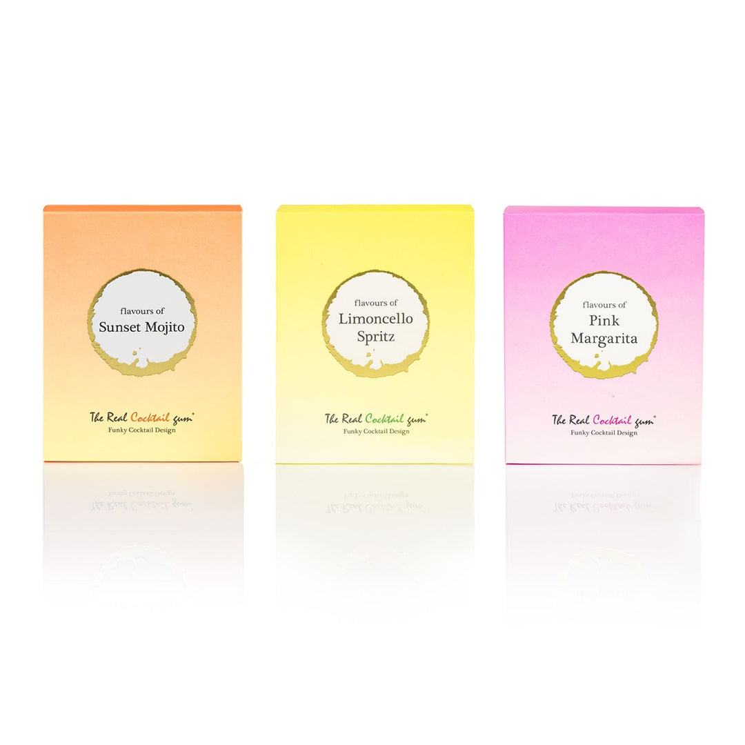 Vinoos Cocktail Winegums Trio Gift Set Limoncello Pink Mar