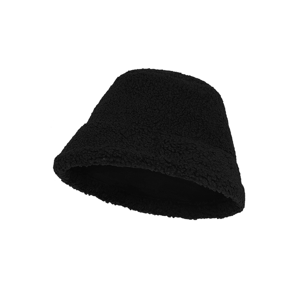 Bucket Hat Reversible Teddy - Zwart