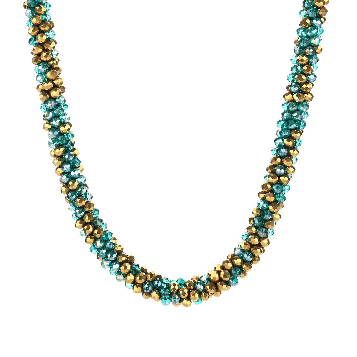 Ketting Sparkle - Groen/Champagne