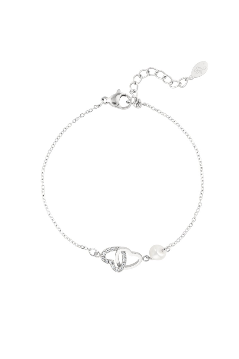 armband forever hearts zilver