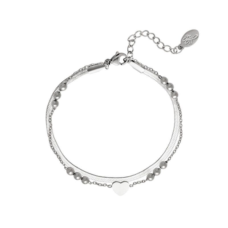 armband snake chain love zilver
