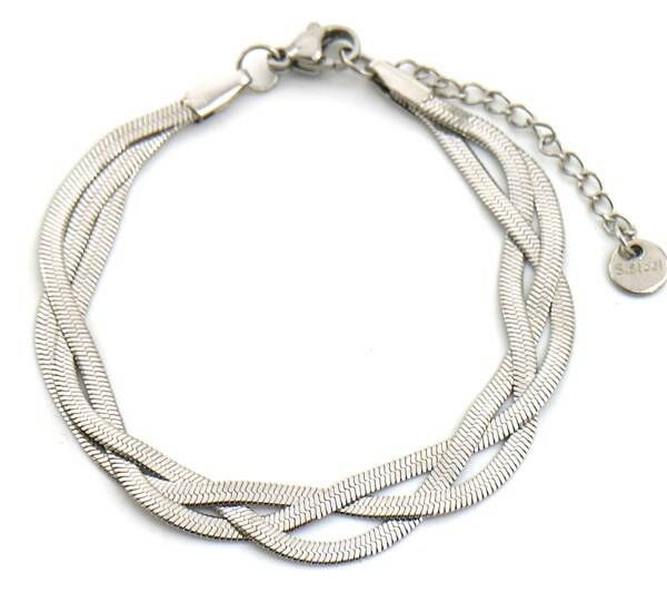 armband snake chain wired zilver