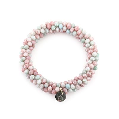 Haarelastiek / Armband Crystal Summer - Pink Mix Haarelastiek / Armband Crystal Summer - Pink Mix