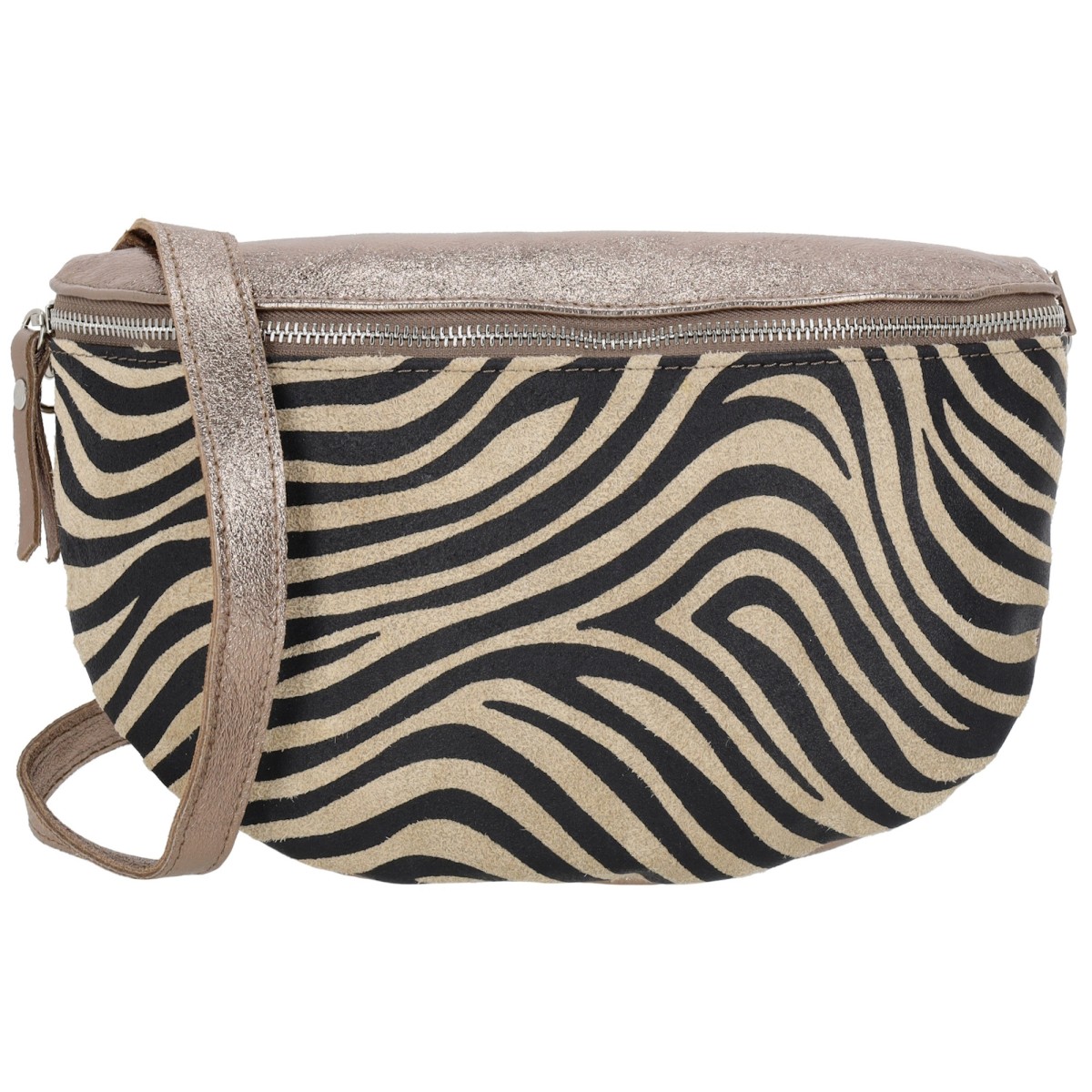 Heuptas / Crossbodytas Anna - Zebra / Brons