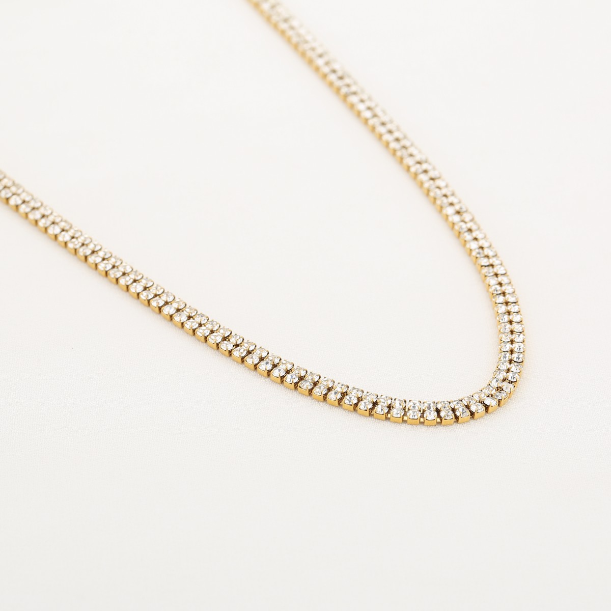 Ketting Luxe Strass - Goud