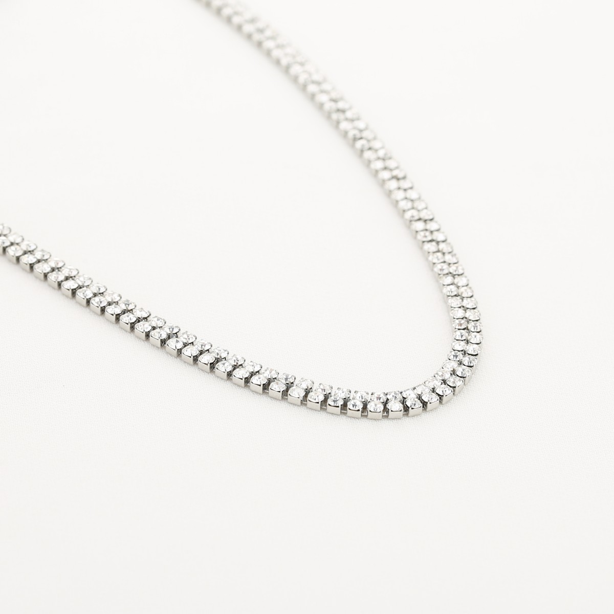 Ketting Luxe Strass - Zilver